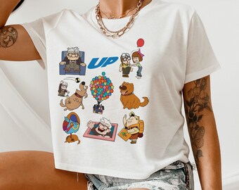 Up Kevin crop tank top, Up movie crop, Kevin is my spirit animal crop top, UP Dug Carl Fredricksen, Ellie, Muntz unisex tee