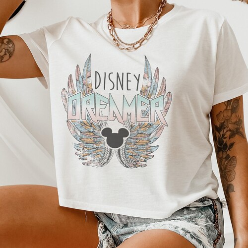 Disney Dreamer Crop Top Disneyland Crop Top Disney Oversized Etsy