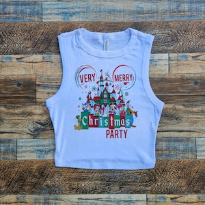 World Christmas Crop tank, WDW Xmas Baby tee, christmas at DL crop, very merry christmas crop, world resort crop top