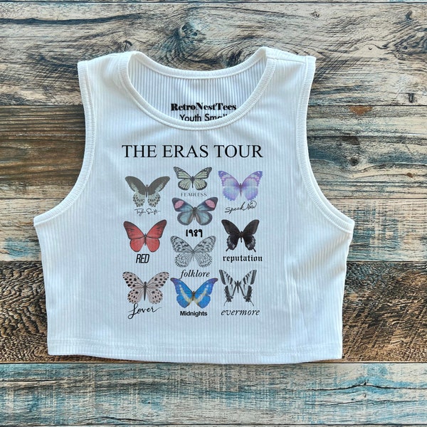 Eras Youth Girls Crop Tank, Girls Concert Crop, youth rep crop, concert baby tee, custom concert tee youth girls