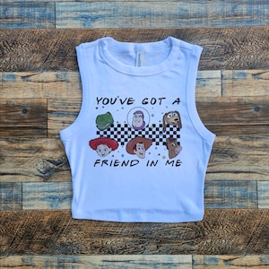 toy story crop tank, you&#39;ve got a friend tank top, buzz crop tank top, buzz lightyear crop top, toy story 2 shirt