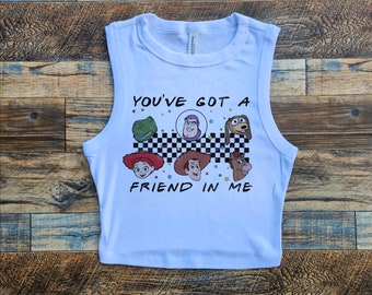 Camiseta corta de Toy Story, camiseta sin mangas "Tienes un amigo", camiseta corta de Buzz Lightyear, camiseta corta de Buzz Lightyear, camiseta de Toy Story 2