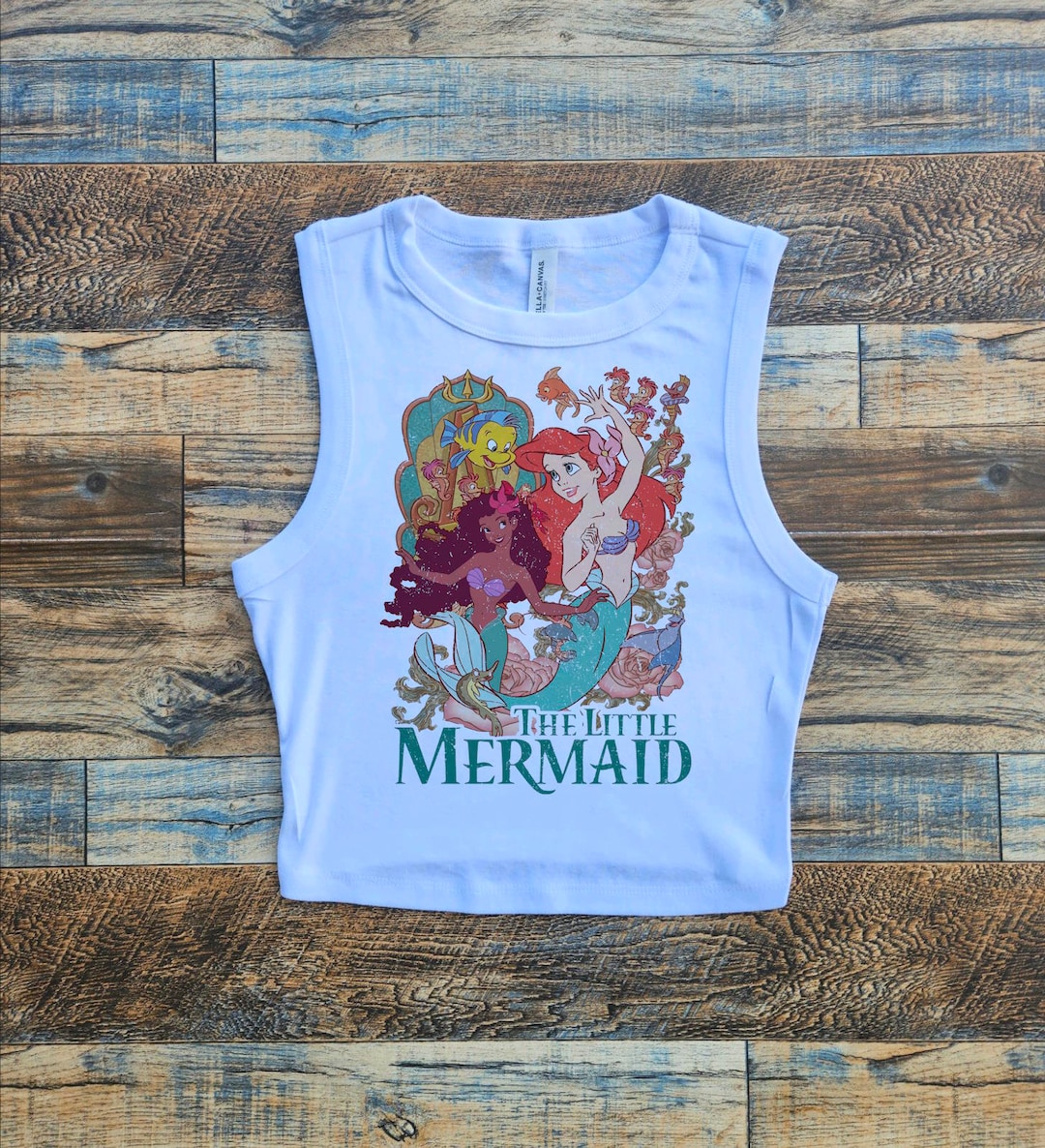 The New Little Mermaid Crop Top, Ariel Crop Tank Top, Both Mermaids