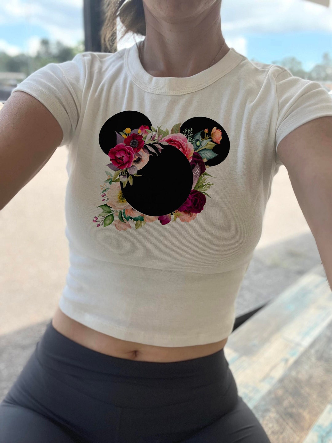 Womens Disney Crop Top, Ladys Mickey Crop Top, Etsy