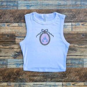 Maglietta per neonati Blue Castle, Top corto con fiocco Disneyworld Locket, Top corto con Topolino, Maglietta carina per ragazzi Disneyworld, Canotta Coquette, Top corto per ragazze