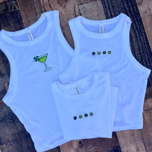 Lucky Crop Tank, St Pattys Crop, Irish Shamrock Womens Shirt, Saint Patrick, Lucky Leprechaun tshirt, st patricks baby tee and crop tank image 2