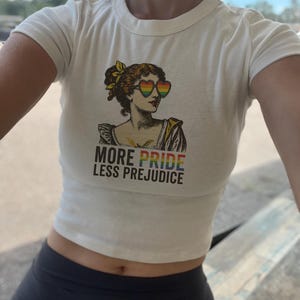 Support Gay Pride Crop, lgbtqia Crop, Hate Looks Tacky On You, Dont Say Desantis Crop Tank, Gay Pride Crop Tank Top, Womens Pride Flag Crop image 6