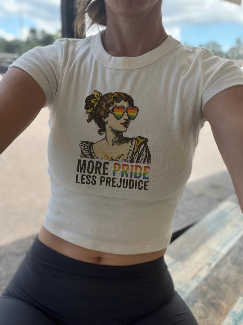 Support Gay Pride Crop, lgbtqia Crop, Hate Looks Tacky On You, Dont Say Desantis Crop Tank, Gay Pride Crop Tank Top, Womens Pride Flag Crop image 6