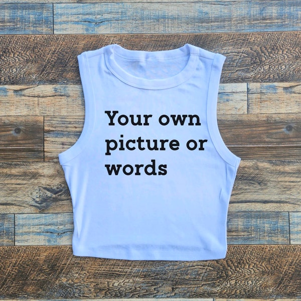 custom crop tank, custom tshirt crop, custom crop tank shirt, your logo tshirt, design your own crop tank