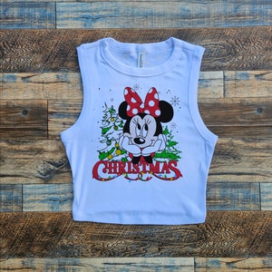 Minnie Christmas Baby Tee, Disney Mickey Holiday, Happy Merry Crop Tank, Very Merry Christmas Tree, Disneyworld Crop Top