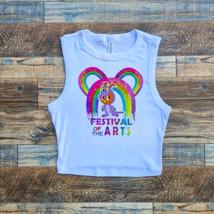 Festival of Art Crop, Figment Arts Shirt, Women Figment Arts, Epcot Festival crop, Figment baby tee, Epcot Tank Top, farts festival