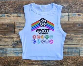 Epcot Retro Crop top, Womens Magic Kingdom Crop Top, Flower and Garden Festival, Epcot Floral Festival womens tee