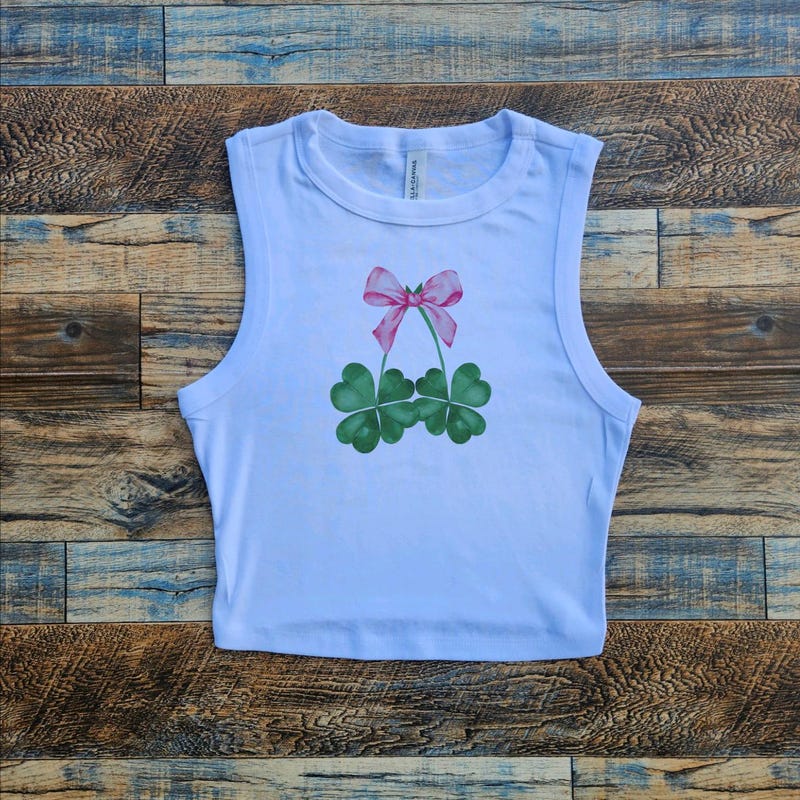 Queen Striped Shamrock Knit Tank