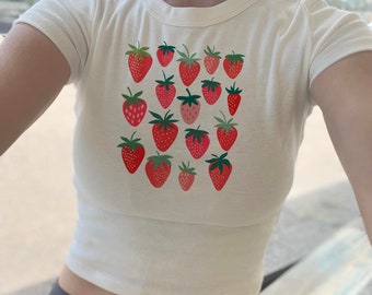 【GLOWNY】SET UP WILD BABY TEE (STRAWBERRY BOW) R6640 GLOWNY WILD BABY TEE (STRAWBERRY BOW) – SeoulSeoul
