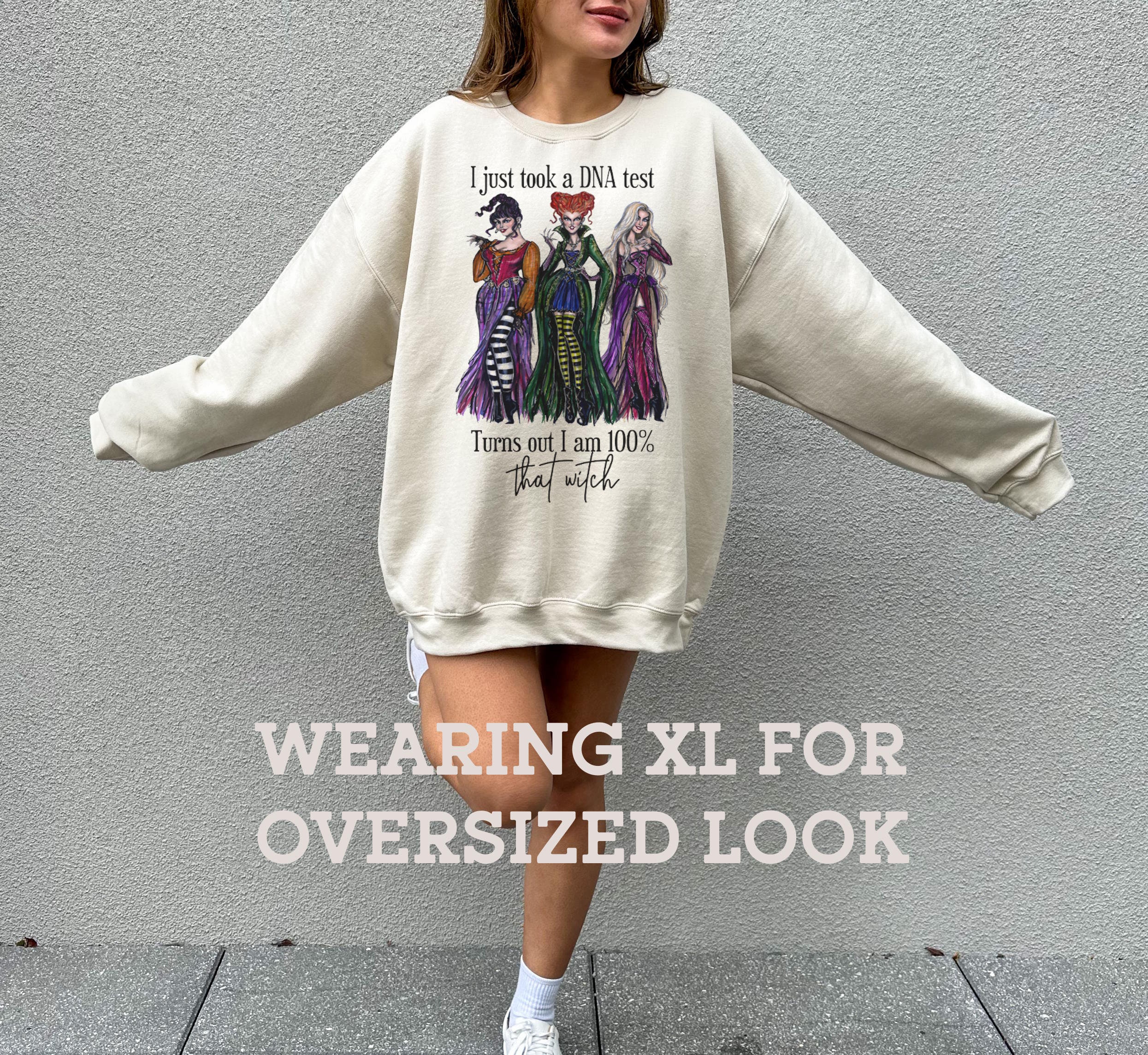 Felpa Donna Halloween Con Ricamo Sanderson Sisters – Hocus Pocus – Girocollo Morbida – Vestibilità Comoda - 5