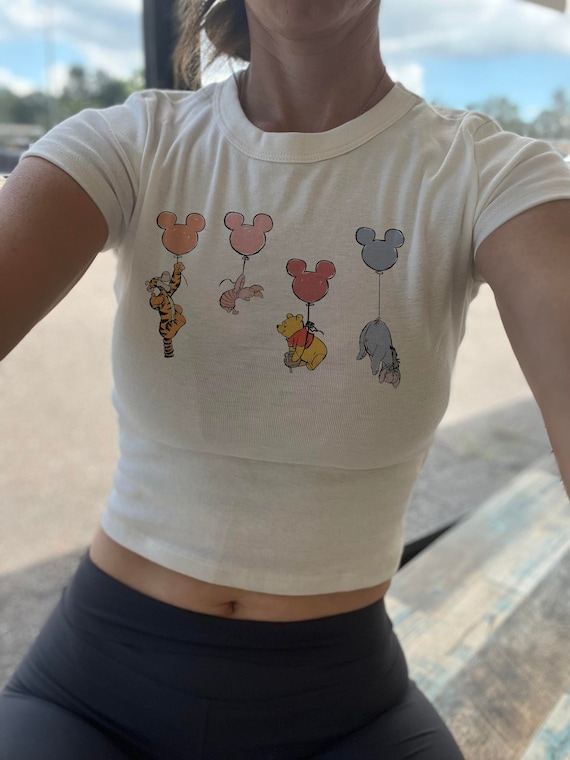 Camiseta de bebe Winnie Pooh camiseta sin mangas de mujer Eeyore camiseta corta con globos de Pooh camiseta corta con tigre de Winnie the Pooh cerdito Eeyore Etsy Mexico