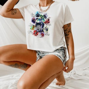 Villains crop top, Villains Baby Tee, Lady Tremaine Womens Shirt, Ursula Crop Top, Scar, Hades, Evil villains crop, Jafar White Crop Top