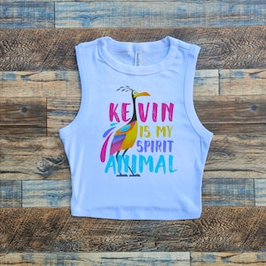 Up Kevin crop top, Disney's Up movie crop top, Kevin is my spirit animal crop top, UP Dug Carl Fredricksen, Ellie, Muntz unisex tee