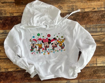 Mickey and Friends Crop Hoodie, Christmas Mickey Family Baby Tee, WDW at Christmas Crop Tank, Festival of Holidays, California Adventure