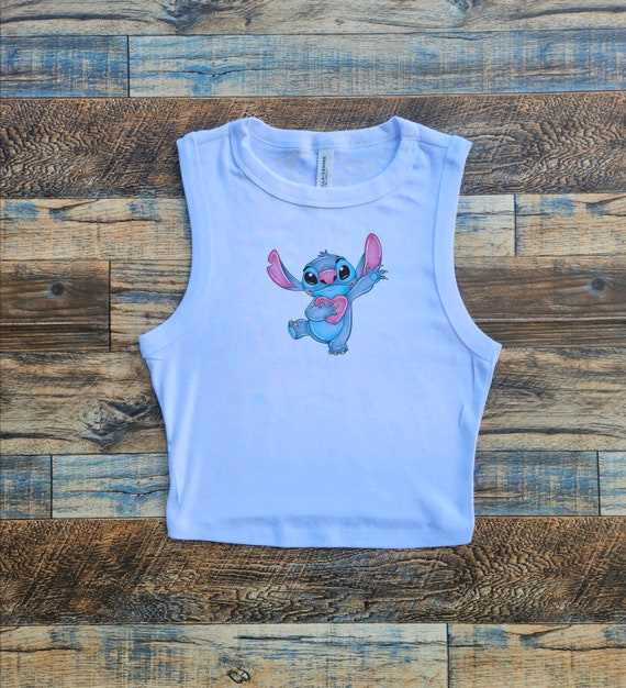 Stitch Baby Tee, Womens Stitch Crop, Girls Lilo Stitch Crop Tank