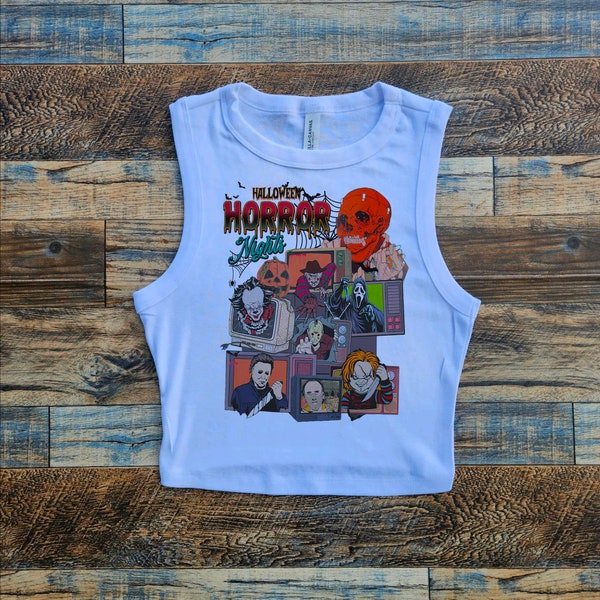 Horror Nights Crop Tank, Universal Horror, Halloween Horror Nights Baby tee, HHN Universal Halloween Tshirt