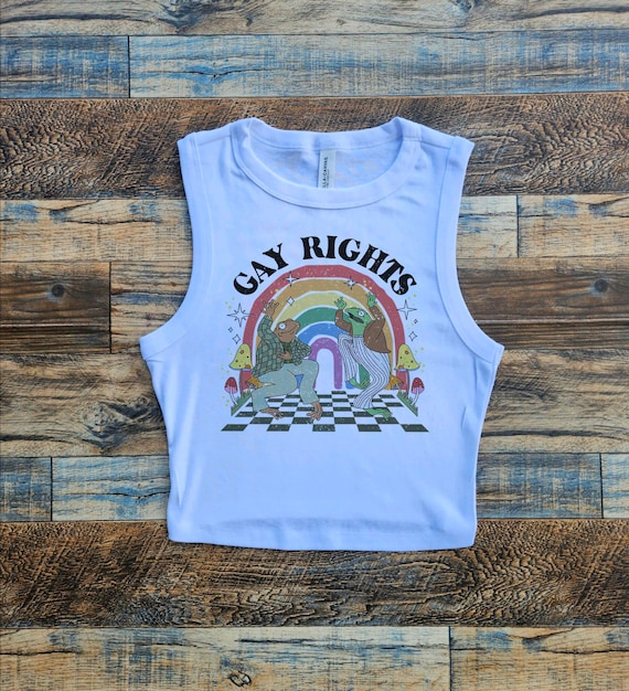 Pride Flag Crop Tank Top lgbtqia, Baby Tee Gay Flag, lgbtqia tshirt, Pride Month Crop Tank, Womens Crop Top and Tank, gay 2025
