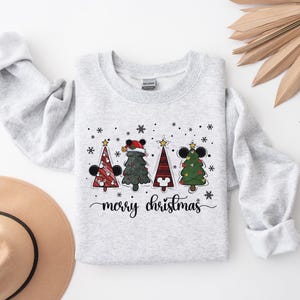 Mickey Tree baby-T-shirt, Mickey Tree Farm Crop, Merry Christmas Crop-top, Mickey Ears Tree, dames-T-shirt kerstmuts boom, uniseks
