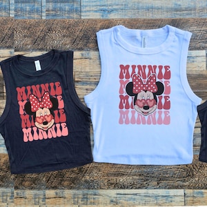 Minnie valentine crop, mickey valentine crop top, minnie valentine oversized tshirt, disney land retro valentine crop top, tshirt