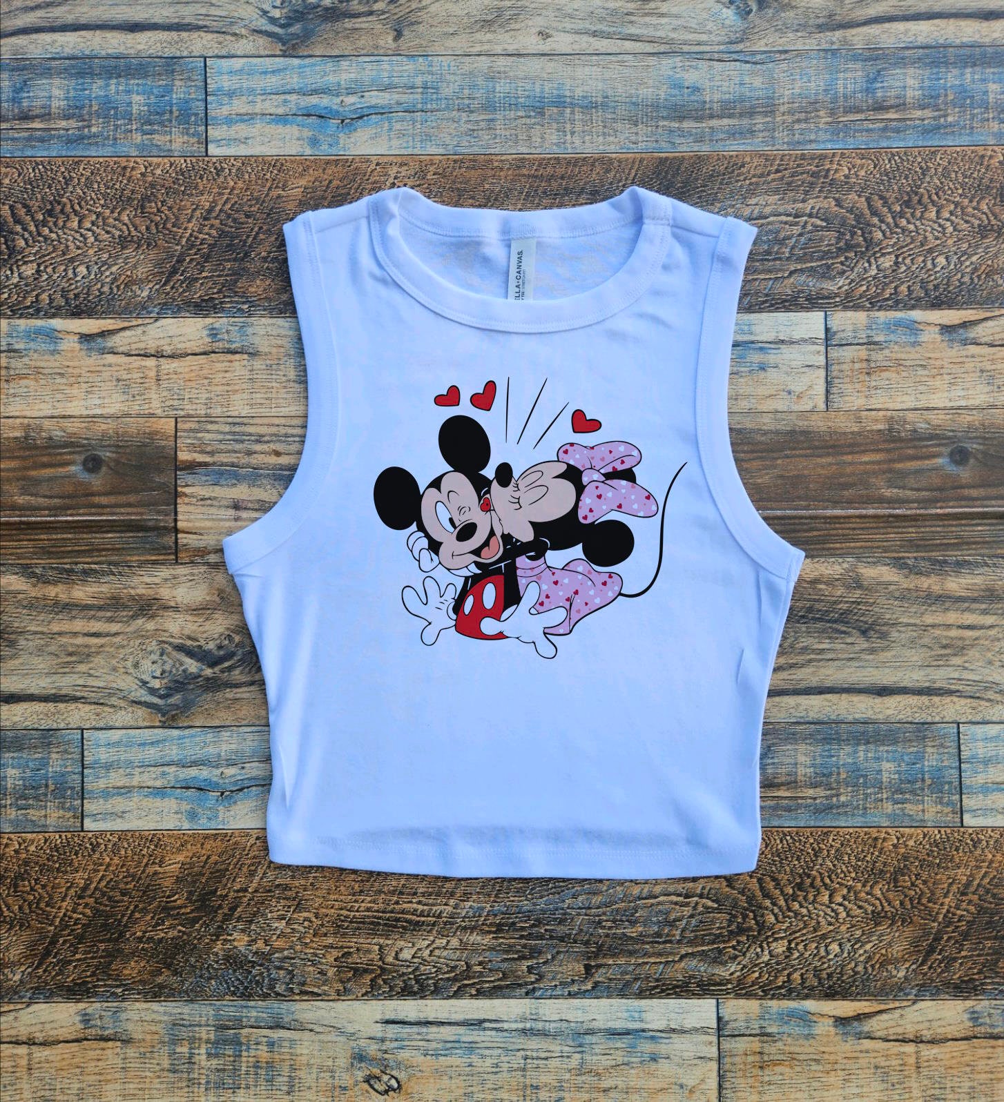 Mickey And Minnie Disney Crop Tank Top