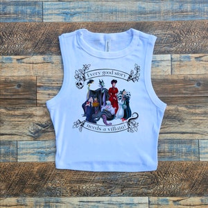Every Villain crop tank, Villains baby tee, bad girl villians tshirt, ursula crop top, disney villians crop