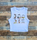 Halloween Mickey and Friends Crop, Disney Ghost Baby Tee, Pluto Donald Minnie Not So Scary, Disneyworld Halloween party crop tank