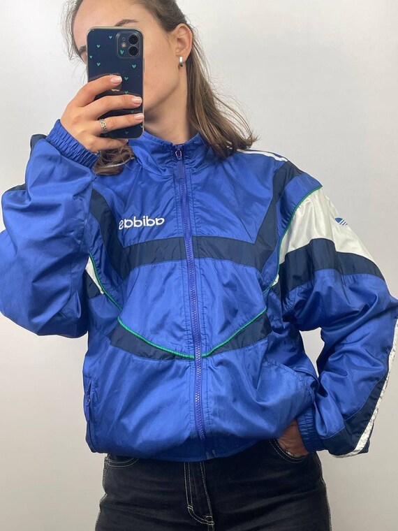 Adidas 90 s Vintage Rave Women s Track Jacket Oversized Y2k Size S M Etsy