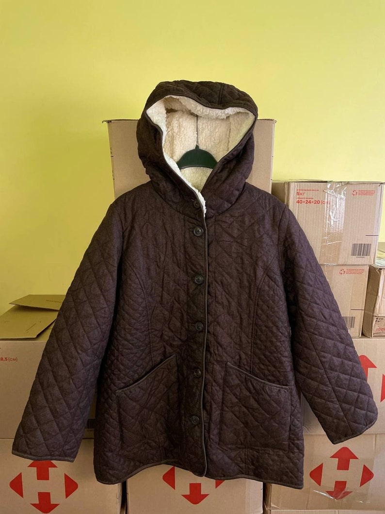 Vintage Michiko Koshino Quilted Sherpa Jacket Womens Made in Etsy