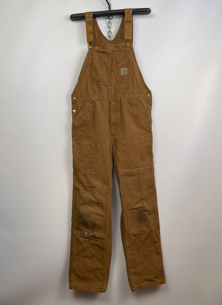 Vintage Carhartt Carpenter Bib Overall 34/32 2 sets buy Brown and Green Made In USA