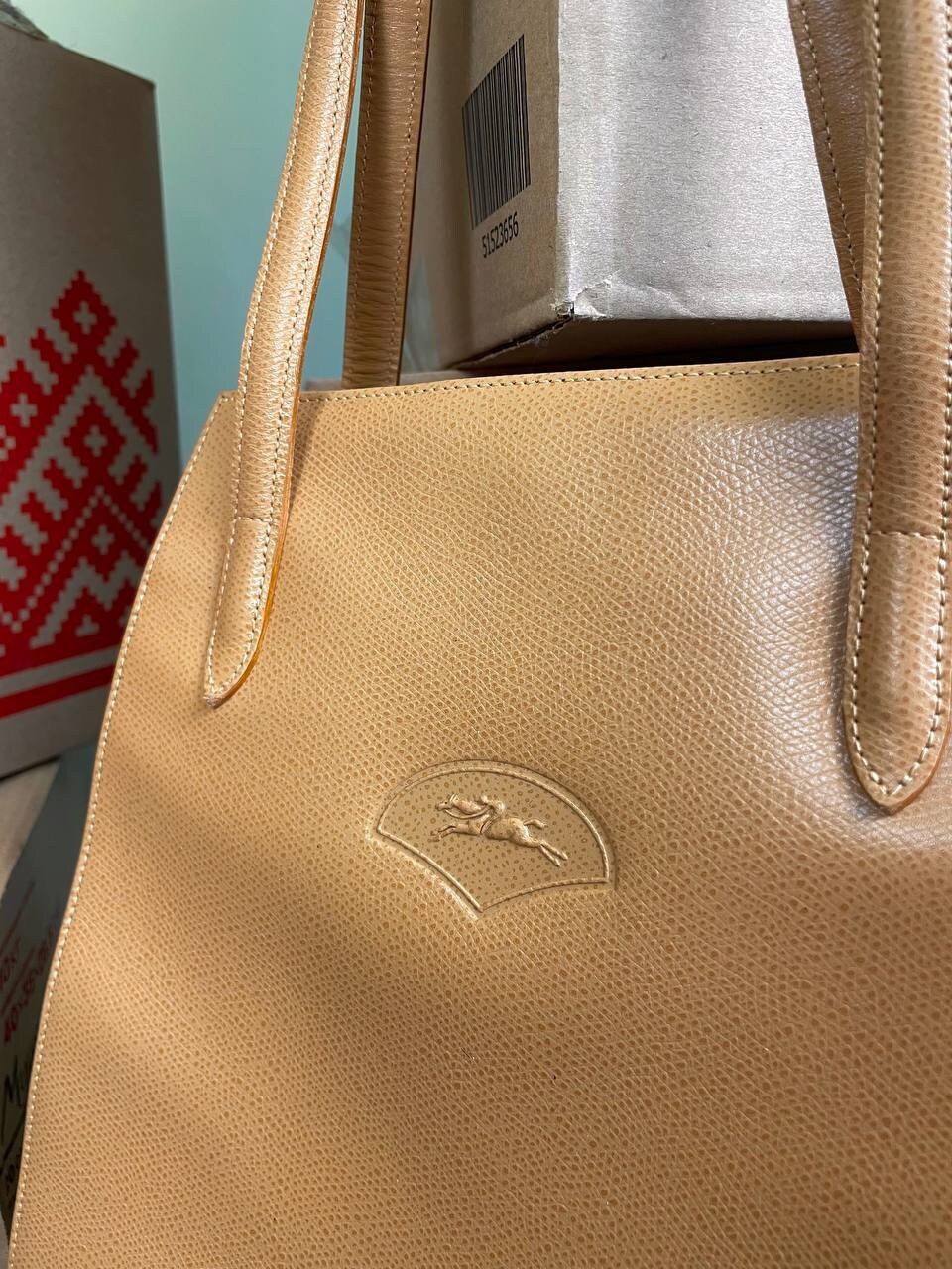 Longchamp Vintage Calfskin Leather Brown Womens Bag Etsy