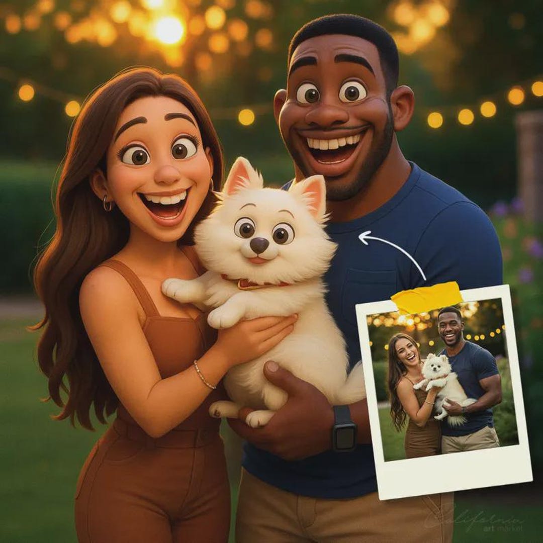 Custom Pixar Style Portrait From Your Photo | Personalized 3D Cartoon ...