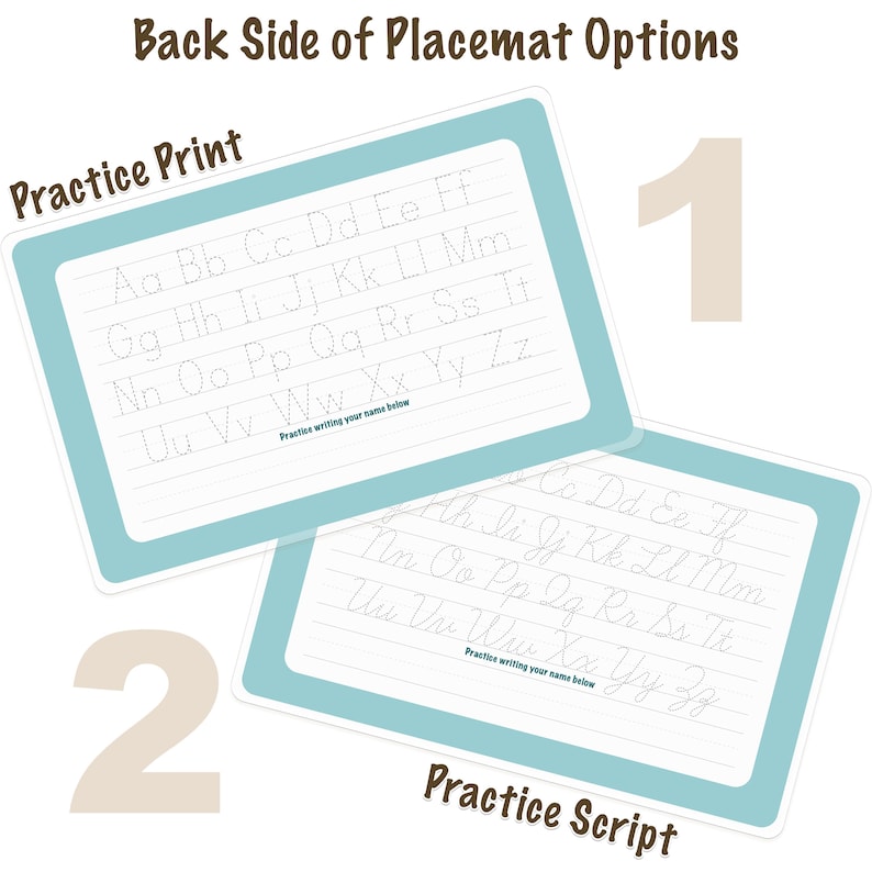 Personalized Teacher Placemat | Blue Earth School Classroom Table Mat ...