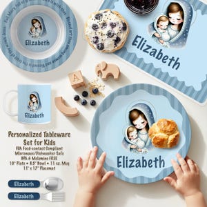 Personalized Virgin Mary Dinnerware Set – Catholic Baby Gift