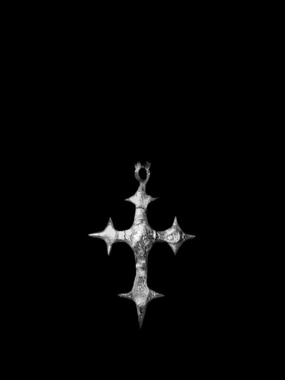 Spiky Cross Cybersigilsm Thorn Sigil Necklace Statement