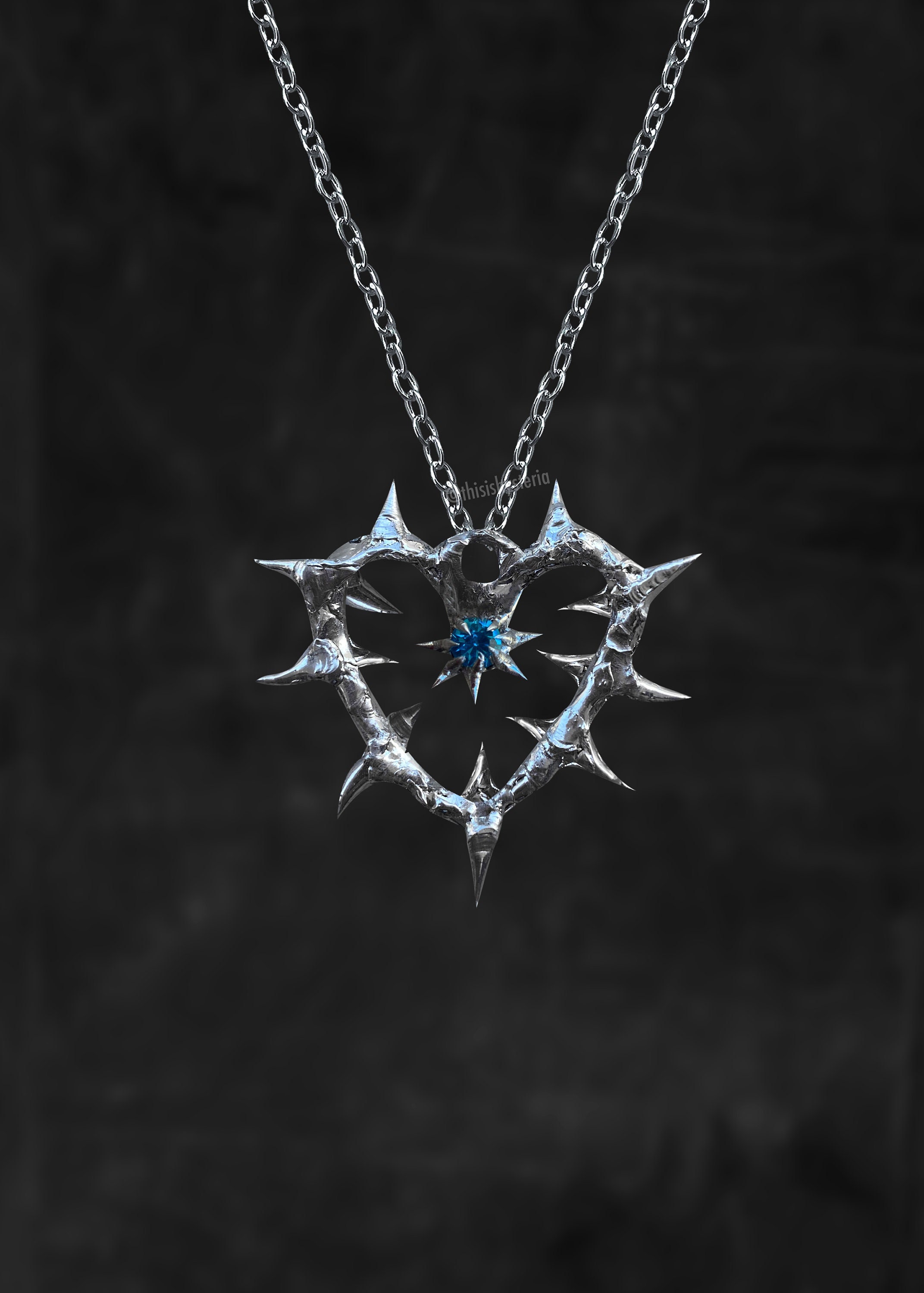 Spiky Cybersigilsm Thorn Sigil Necklace Statement Necklace