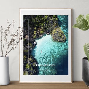 Fotografía de filipinas, Coron island. Fotografía aérea de las islas filipinas. Descarga digital directa de 3 diseños de foto para imprimir.