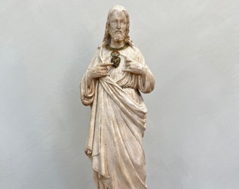 Antique French Jesus Statue