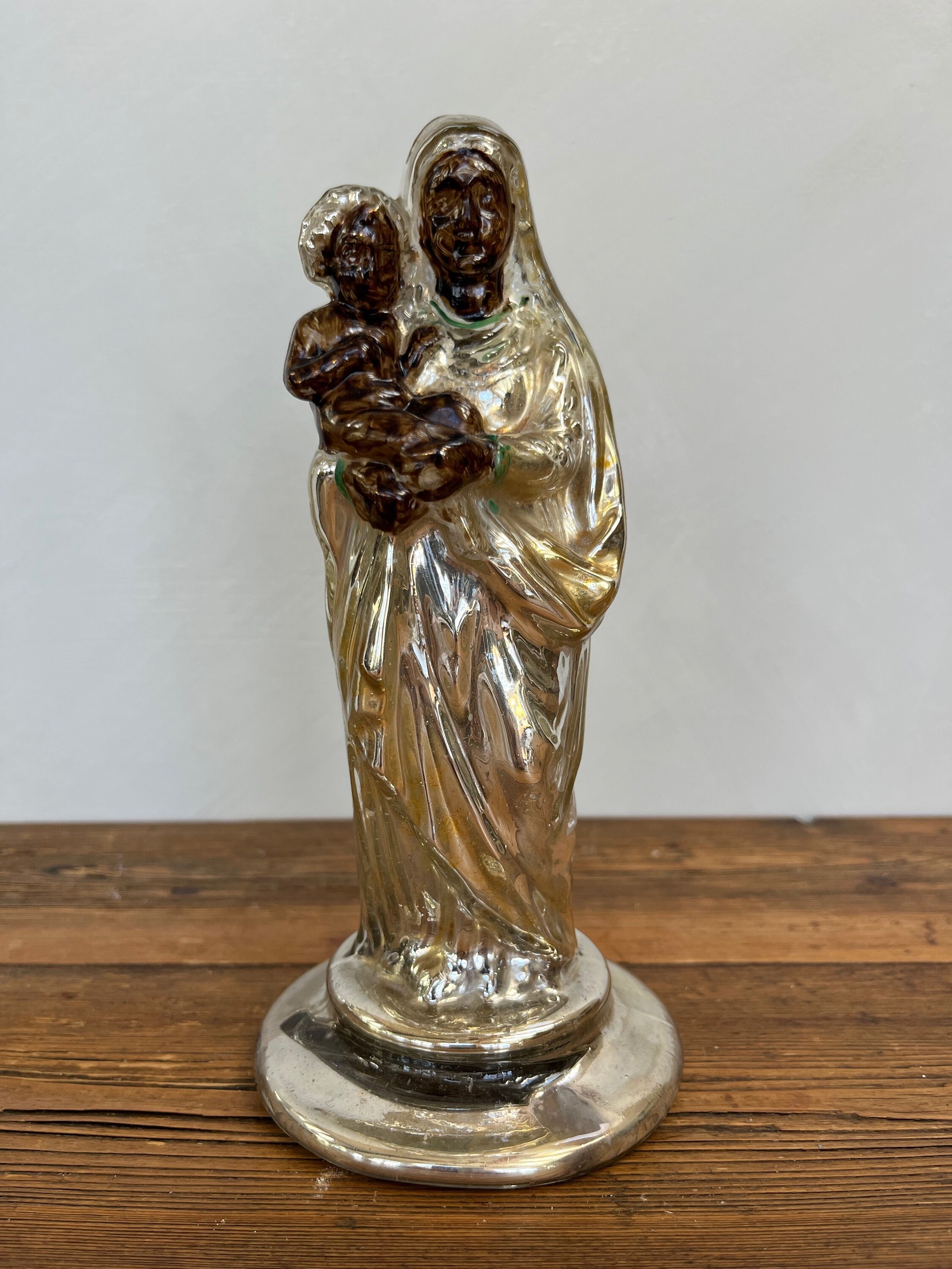 Antique Black Madonna Statue - Etsy
