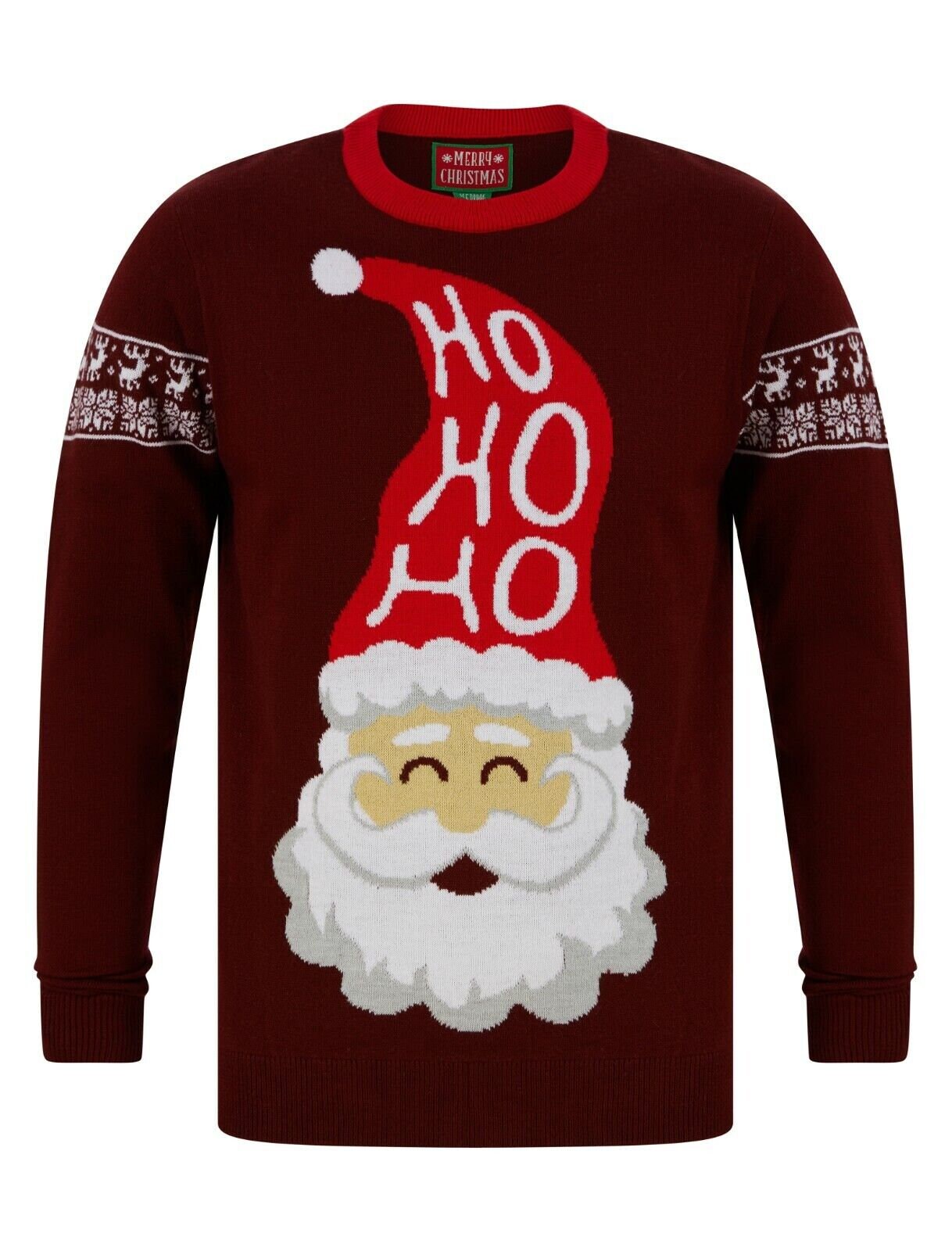 Mens Christmas Novelty Santa Jumper Crew Neck Xmas Knitted Etsy UK