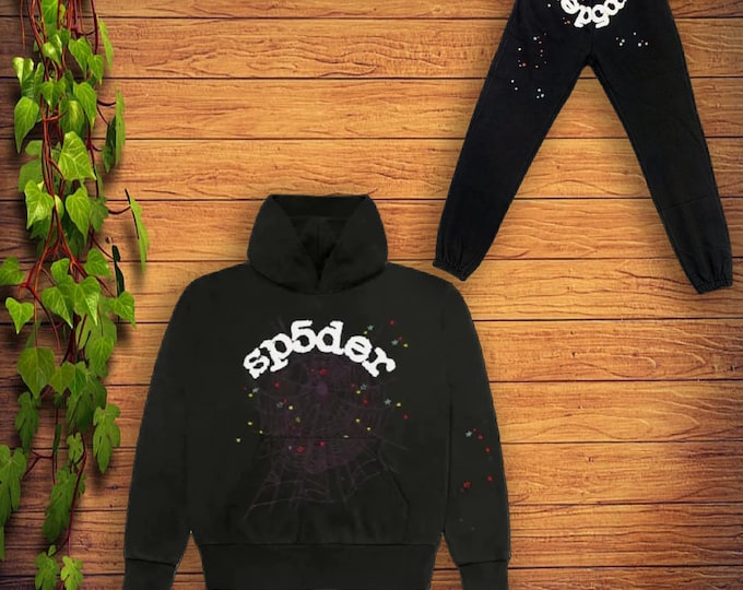 Black Sp5der Worldwide Hoodie - Etsy