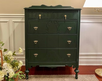 Antique tall dresser best sale