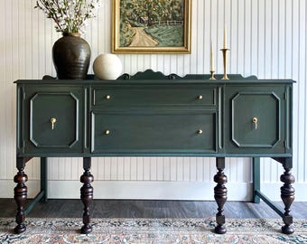 SOLD! Buffet, Antique Victorian Buffet, Entryway Console, Jacobean