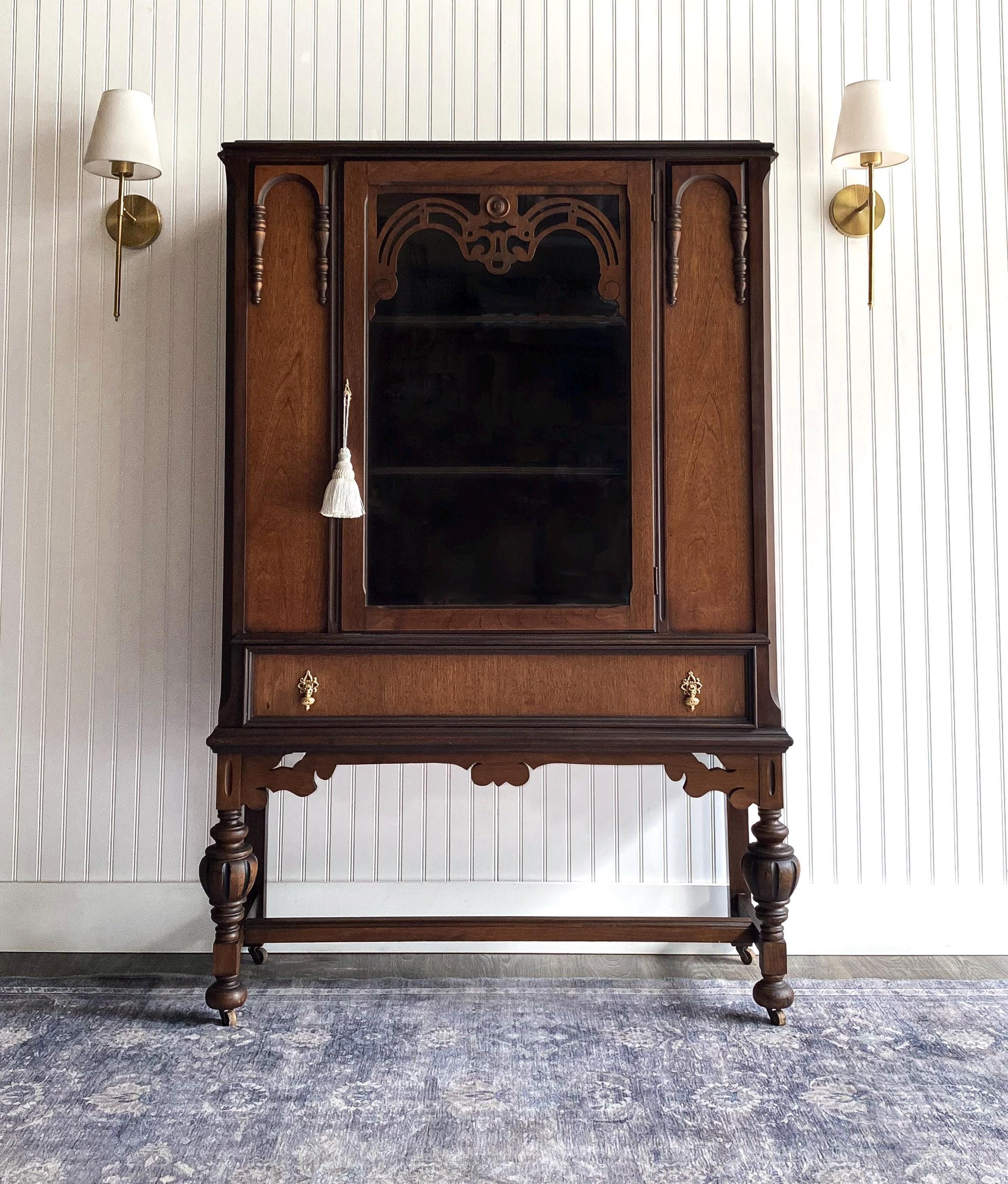 Jacobean Hutch Cabinet - Etsy