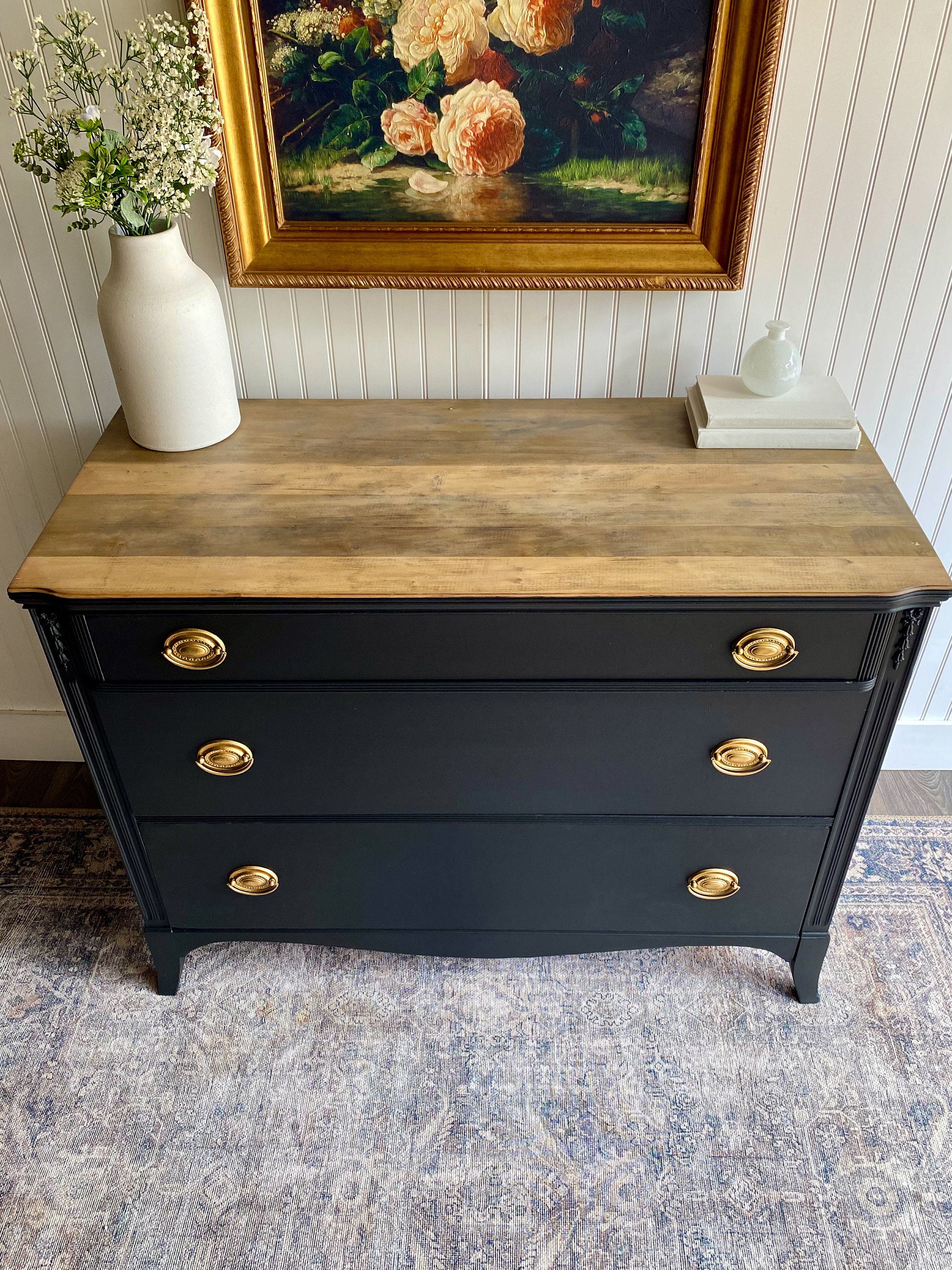 SOLD! Antique Dresser Vintage Bedroom Chest Refinished Modern Farmhouse ...