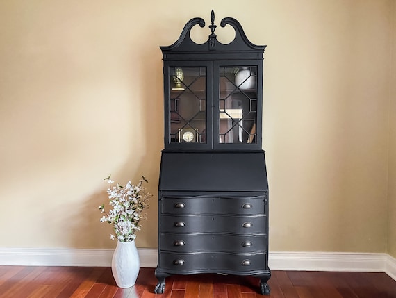Black 2024 secretary desk